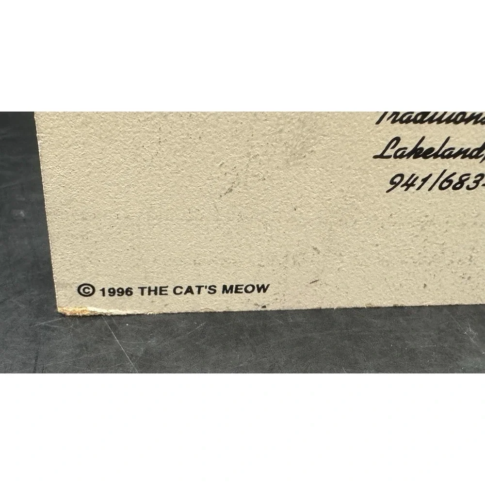 Vintage 96 The Cats Meow Decorative Shelf Sitter First Baptist Church Sanctuary